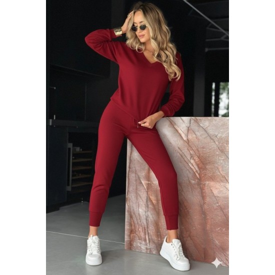 Kadın Uzun Kollu V Yakalı Viskon Iki Iplik Bluz Ve Pantolon Ikili Takım , 28800