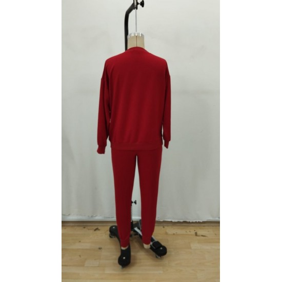 Kadın Uzun Kollu V Yakalı Viskon Iki Iplik Bluz Ve Pantolon Ikili Takım , 28800