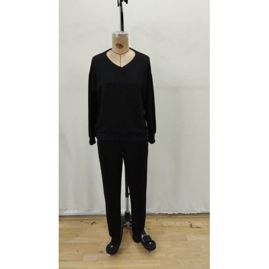 Kadın Uzun Kollu V Yakalı Viskon Iki Iplik Bluz Ve Pantolon Ikili Takım , 28798 Kadın Uzun Kollu V Yakalı Viskon Iki Iplik Bluz Ve Pantolon Ikili Takım , 28798