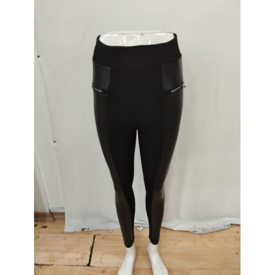 Kadın Yüksek Bel Yan şerit Deri Detay Fermuarlı Dalgıç Tayt , 28797 Kadın Yüksek Bel Yan şerit Deri Detay Fermuarlı Dalgıç Tayt , 28797