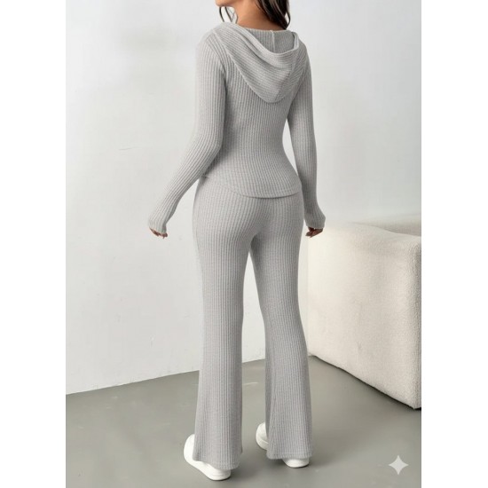 Kadın Uzun Kollu Kapşonlu önden Fermuarlı Kaşkorse Bluz Ve Pantolon Ikili Takım, 28789 Kadın Uzun Kollu Kapşonlu önden Fermuarlı Kaşkorse Bluz Ve Pantolon Ikili Takım, 28789