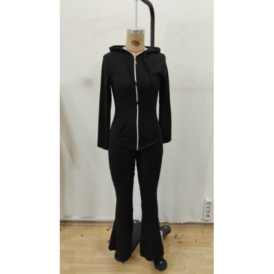 Kadın Uzun Kollu Kapşonlu önden Fermuarlı Kaşkorse Bluz Ve Pantolon Ikili Takım, 28787 Kadın Uzun Kollu Kapşonlu önden Fermuarlı Kaşkorse Bluz Ve Pantolon Ikili Takım, 28787