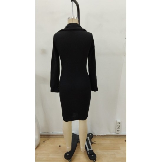 Kadın Uzun Kollu Yakalı Kısa Kaşkorse Elbise (Kemersiz), 28807 Kadın Uzun Kollu Yakalı Kısa Kaşkorse Elbise (Kemersiz), 28807