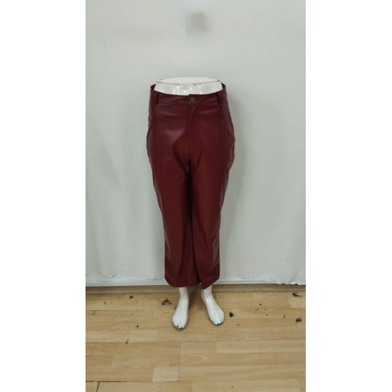 Kadın Yüksek Bel Cepli Deri Pantolon , 28806 Kadın Yüksek Bel Cepli Deri Pantolon , 28806