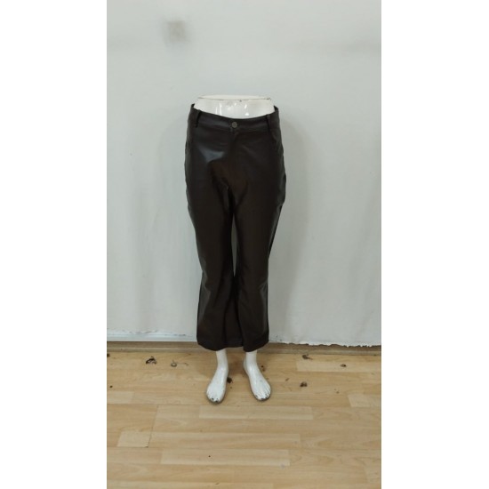 Kadın Yüksek Bel Cepli Deri Pantolon , 28805 Kadın Yüksek Bel Cepli Deri Pantolon , 28805