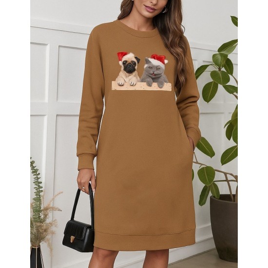 Kadın Uzun Kollu Bisiklet Yaka Desenli Viskon Iki Iplik Bluz, 28820