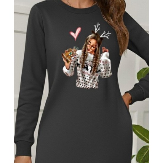 Kadın Uzun Kollu Bisiklet Yaka Desenli Viskon Iki Iplik Elbise , 28814 Kadın Uzun Kollu Bisiklet Yaka Desenli Viskon Iki Iplik Elbise , 28814