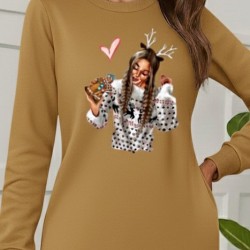 Kadın Uzun Kollu Bisiklet Yaka Desenli Viskon Iki Iplik Elbise , 28813 Kadın Uzun Kollu Bisiklet Yaka Desenli Viskon Iki Iplik Elbise , 28813