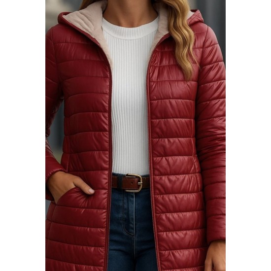 Kadın Uzun Kollu Kapşonlu Cep Detaylı Fermuarlı Orta Boy Mont, 28830 Kadın Uzun Kollu Kapşonlu Cep Detaylı Fermuarlı Orta Boy Mont, 28830