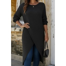 Kadın Uzun Kollu Bisiklet Yakalı önden çapraz Kesim Detaylı Midi Triko Elbise , 28829 Kadın Uzun Kollu Bisiklet Yakalı önden çapraz Kesim Detaylı Midi Triko Elbise , 28829