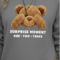 Kadın Uzun Kollu Bisiklet Yaka Ayıcık Desenli Viskon Iki Iplik Bluz , 28841 Kadın Uzun Kollu Bisiklet Yaka Ayıcık Desenli Viskon Iki Iplik Bluz , 28841