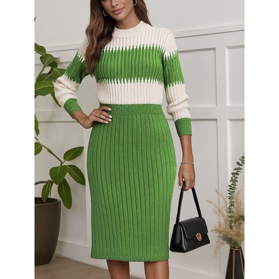 Kadın Uzun Kollu Triko Etekli Takım, 28872 Kadın Uzun Kollu Triko Etekli Takım, 28872