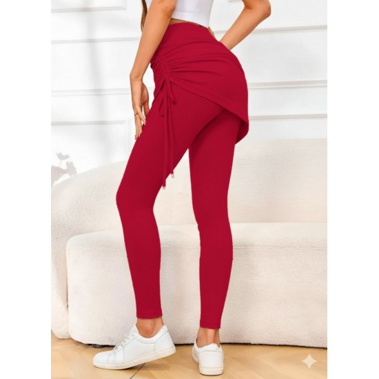 Kadın Yüksek Bel Yandan Büzgülü Alttan Uzun Kaşkorse Tayt Etek, 28594