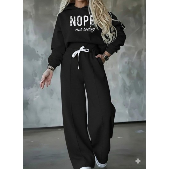 Kadın Uzun Kollu Nope Baskılı Beli Ribanalı Ikili Takım , 28896 Kadın Uzun Kollu Nope Baskılı Beli Ribanalı Ikili Takım , 28896