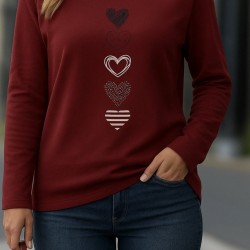 Kadın Uzun Kollu Bisiklet Yaka Desenli Viskon Bluz, 28905 Kadın Uzun Kollu Bisiklet Yaka Desenli Viskon Bluz, 28905