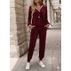 Kadın Uzun Kollu V Yaka Kadife Bluz Ve Pantolon Ikili Takım , 28918 Kadın Uzun Kollu V Yaka Kadife Bluz Ve Pantolon Ikili Takım , 28918