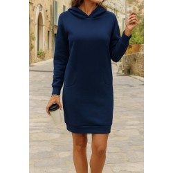 Kadın Uzun Kollu Kapşonlu Kısa Iki Iplik Elbise , 28928 Kadın Uzun Kollu Kapşonlu Kısa Iki Iplik Elbise , 28928