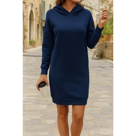 Kadın Uzun Kollu Kapşonlu Kısa Iki Iplik Elbise , 28928 Kadın Uzun Kollu Kapşonlu Kısa Iki Iplik Elbise , 28928