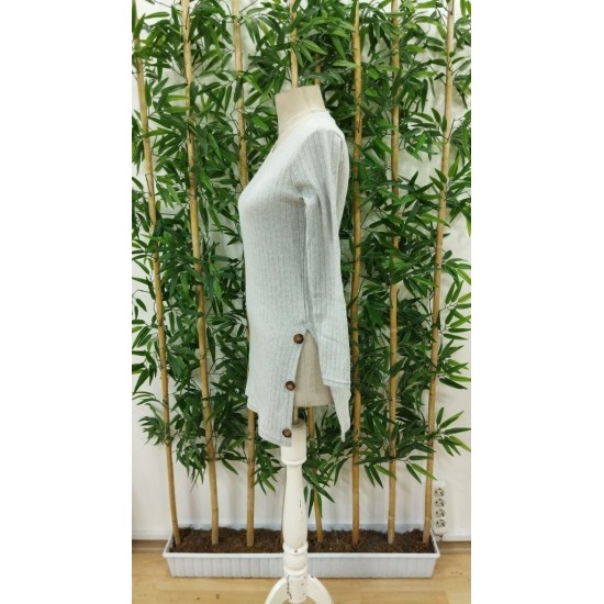 Kadın Uzun Kollu Yuvarlak Yaka Yandan Yırtmaçlı Düğmeli şardonlu Kaşkorse Bluz, 28924 Kadın Uzun Kollu Yuvarlak Yaka Yandan Yırtmaçlı Düğmeli şardonlu Kaşkorse Bluz, 28924