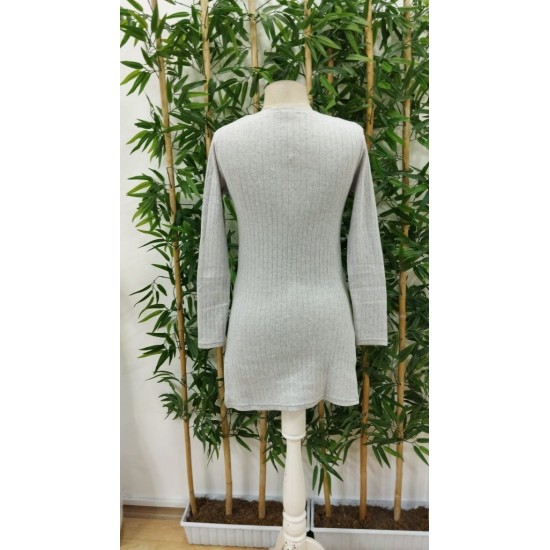 Kadın Uzun Kollu Yuvarlak Yaka Yandan Yırtmaçlı Düğmeli şardonlu Kaşkorse Bluz, 28924 Kadın Uzun Kollu Yuvarlak Yaka Yandan Yırtmaçlı Düğmeli şardonlu Kaşkorse Bluz, 28924