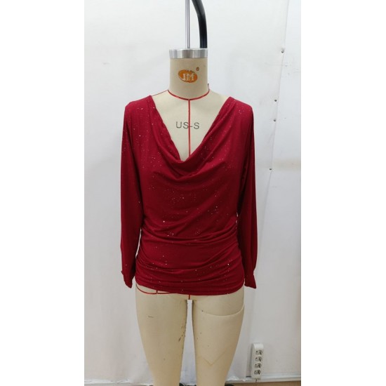 Kadın Uzun Kollu Degaje Yaka Taşlı Sandy Bluz , 28922 Kadın Uzun Kollu Degaje Yaka Taşlı Sandy Bluz , 28922