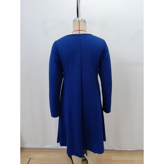 Kadın Uzun Kollu V Yakalı Salaş Midi Akrilik Elbise, 28935 Kadın Uzun Kollu V Yakalı Salaş Midi Akrilik Elbise, 28935