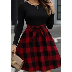 Kadın Uzun Kollu Bisiklet Yaka üst Viskon Alt Ekose Kısa Elbise , 28954 Kadın Uzun Kollu Bisiklet Yaka üst Viskon Alt Ekose Kısa Elbise , 28954