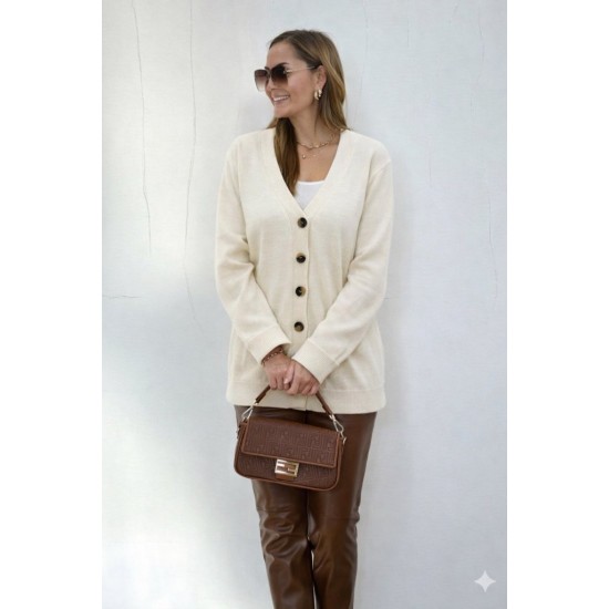 Kadın Uzun Kollu önü Düğmeli Kısa Hırka, 28965 Kadın Uzun Kollu önü Düğmeli Kısa Hırka, 28965