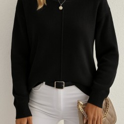 Kadın Uzun Kollu Bisiklet Yaka Düşük Omuz Detaylı Triko Bluz, 28963 Kadın Uzun Kollu Bisiklet Yaka Düşük Omuz Detaylı Triko Bluz, 28963