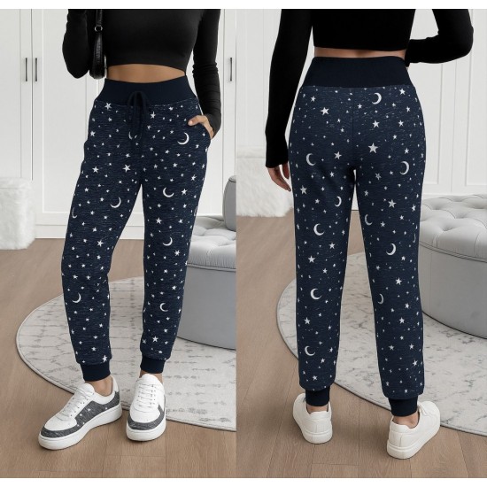 Kadın Yüksek Bel Bağcıklı Desenli Iki Iplik Pantolon , 28971 Kadın Yüksek Bel Bağcıklı Desenli Iki Iplik Pantolon , 28971