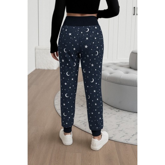 Kadın Yüksek Bel Bağcıklı Desenli Iki Iplik Pantolon , 28971 Kadın Yüksek Bel Bağcıklı Desenli Iki Iplik Pantolon , 28971