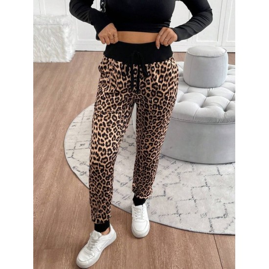 Kadın Yüksek Bel Bağcıklı Desenli Iki Iplik Pantolon , 28970 Kadın Yüksek Bel Bağcıklı Desenli Iki Iplik Pantolon , 28970