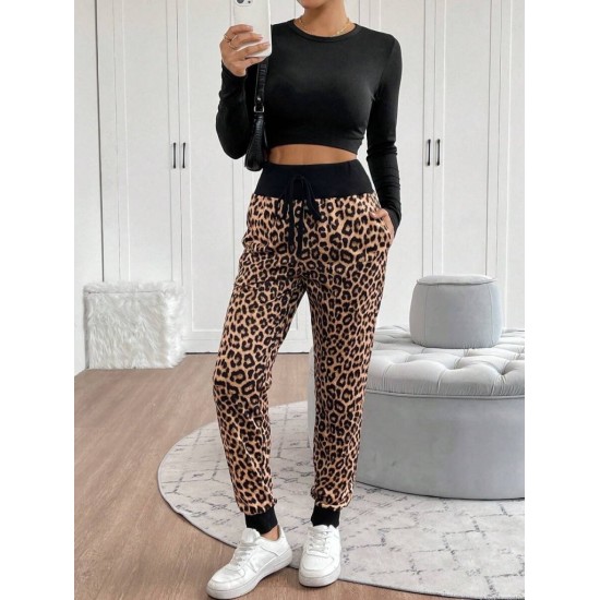 Kadın Yüksek Bel Bağcıklı Desenli Iki Iplik Pantolon , 28970 Kadın Yüksek Bel Bağcıklı Desenli Iki Iplik Pantolon , 28970