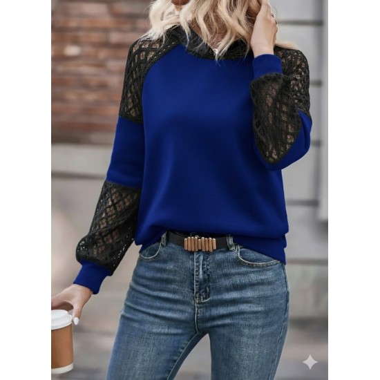 Kadın Uzun Kollu Dantelli Kapşonlu Viskon Iki Iplik Bluz, 28982 Kadın Uzun Kollu Dantelli Kapşonlu Viskon Iki Iplik Bluz, 28982