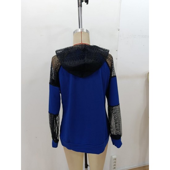 Kadın Uzun Kollu Dantelli Kapşonlu Viskon Iki Iplik Bluz, 28982 Kadın Uzun Kollu Dantelli Kapşonlu Viskon Iki Iplik Bluz, 28982