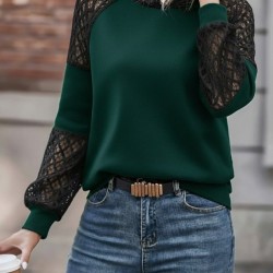 Kadın Uzun Kollu Dantelli Kapşonlu Viskon Iki Iplik Bluz, 28981 Kadın Uzun Kollu Dantelli Kapşonlu Viskon Iki Iplik Bluz, 28981