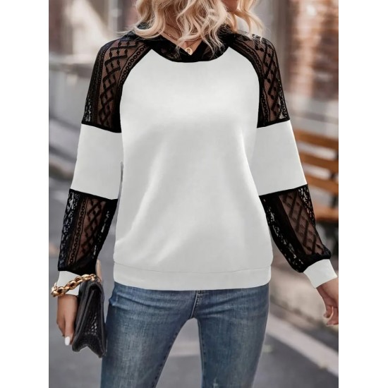 Kadın Uzun Kollu Dantelli Kapşonlu Viskon Iki Iplik Bluz, 28979 Kadın Uzun Kollu Dantelli Kapşonlu Viskon Iki Iplik Bluz, 28979