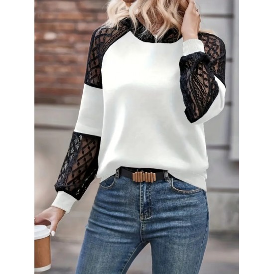 Kadın Uzun Kollu Dantelli Kapşonlu Viskon Iki Iplik Bluz, 28979 Kadın Uzun Kollu Dantelli Kapşonlu Viskon Iki Iplik Bluz, 28979