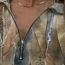 Kadın Uzun Kollu önden Fermuarlı Iki Iplik Bluz , 28976 Kadın Uzun Kollu önden Fermuarlı Iki Iplik Bluz , 28976