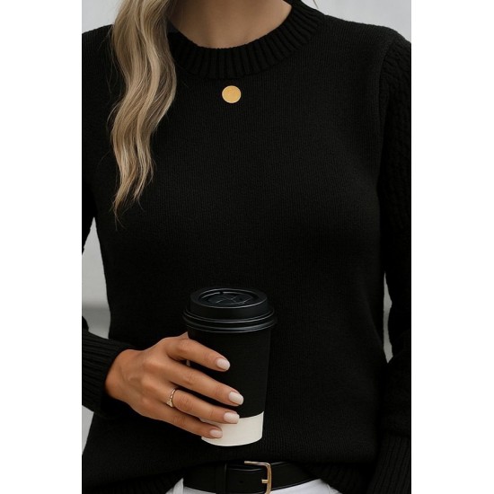 Kadın Uzun Kollu Bisiklet Yaka Triko Bluz, 29011 Kadın Uzun Kollu Bisiklet Yaka Triko Bluz, 29011