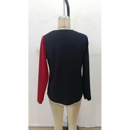 Kadın Uzun Kollu V Yakalı Pul Payet Işlemeli Ithal Krep Bluz , 29007 Kadın Uzun Kollu V Yakalı Pul Payet Işlemeli Ithal Krep Bluz , 29007