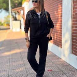 Kadın Uzun Kollu önden Fermuarlı Pul Payetli Alt üst Viskon Iki Iplik Takım, 29029 Kadın Uzun Kollu önden Fermuarlı Pul Payetli Alt üst Viskon Iki Iplik Takım, 29029