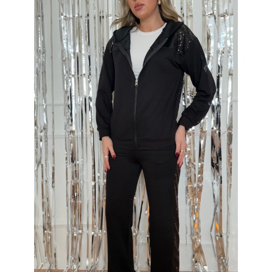 Kadın Uzun Kollu önden Fermuarlı Pul Payetli Alt üst Viskon Iki Iplik Takım, 29029 Kadın Uzun Kollu önden Fermuarlı Pul Payetli Alt üst Viskon Iki Iplik Takım, 29029