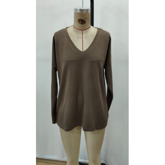 Kadın Uzun Kollu V Yakalı Viskon Iki Iplik Bluz , 29072 Kadın Uzun Kollu V Yakalı Viskon Iki Iplik Bluz , 29072