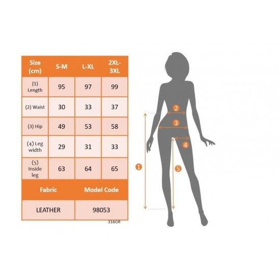 Kadın Yüksek Bel Lastikli Yan şerit Detaylı Deri Pantolon , 29065