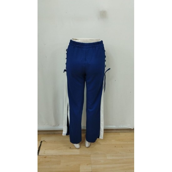 Kadın Yüksek Bel Yandan çapraz Bağcıklı Yırtmaçlı Viskon Iki Iplik Pantolon, 29082