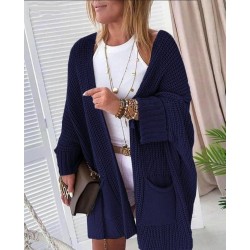 Oversize Kalıp Cepli Salaş Triko Hırka Laci, 29098 Oversize Kalıp Cepli Salaş Triko Hırka Laci, 29098