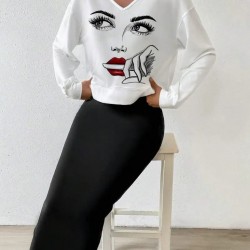 Kadın Askılı Yuvarlak Yaka Viskon Iki Iplik Elbise Ve V Yakalı Bluz Ikili Takım , 29133