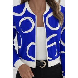 Kadın Uzun Kollu önden Fermuarlı Kısa şardonlu Dalgıç Ceket, 29121