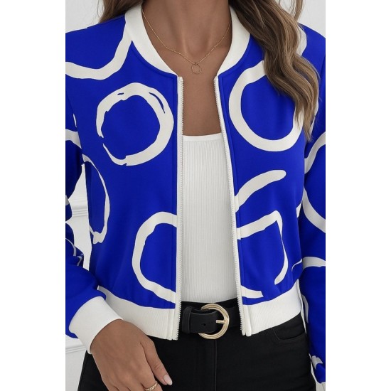 Kadın Uzun Kollu önden Fermuarlı Kısa şardonlu Dalgıç Ceket, 29121